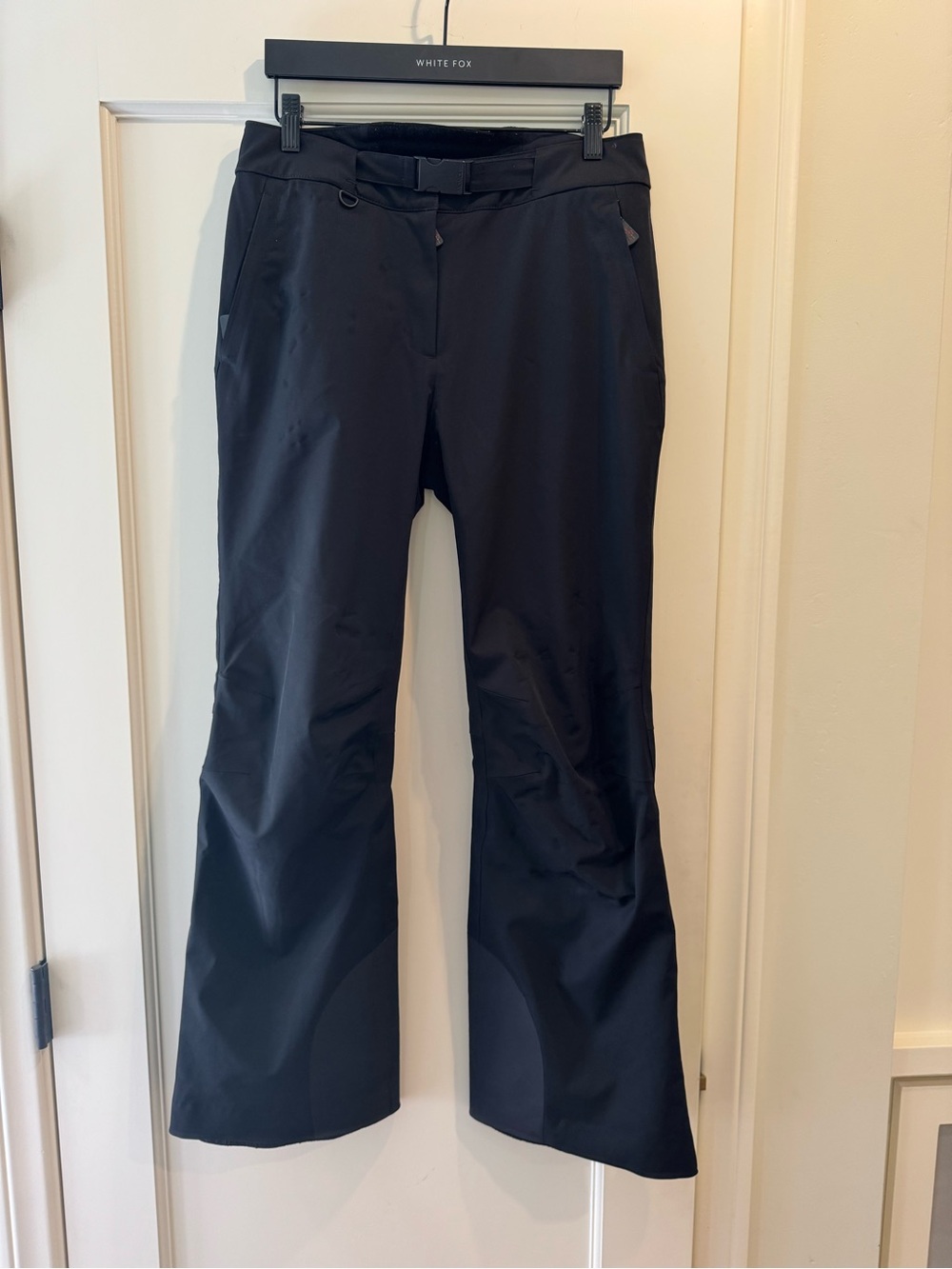 Moncler Black Women's Puffer Ski Pants with Reinforced Cuffs